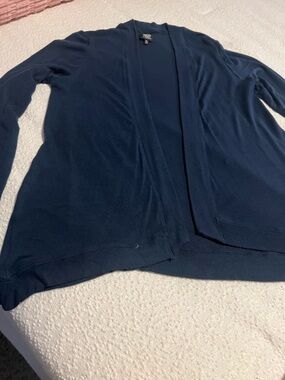 Woman’s Navy Open-Front Cardigan Sweater